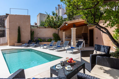 Pool der Finca La Perla d’Horta bei Pollença, Mallorca