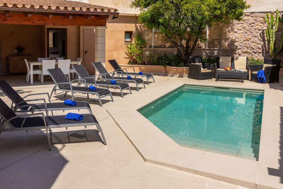 Pool der Finca La Perla d’Horta bei Pollença, Mallorca