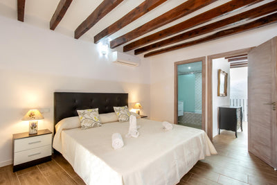 Schlafzimmer der Finca La Perla d’Horta bei Pollença, Mallorca