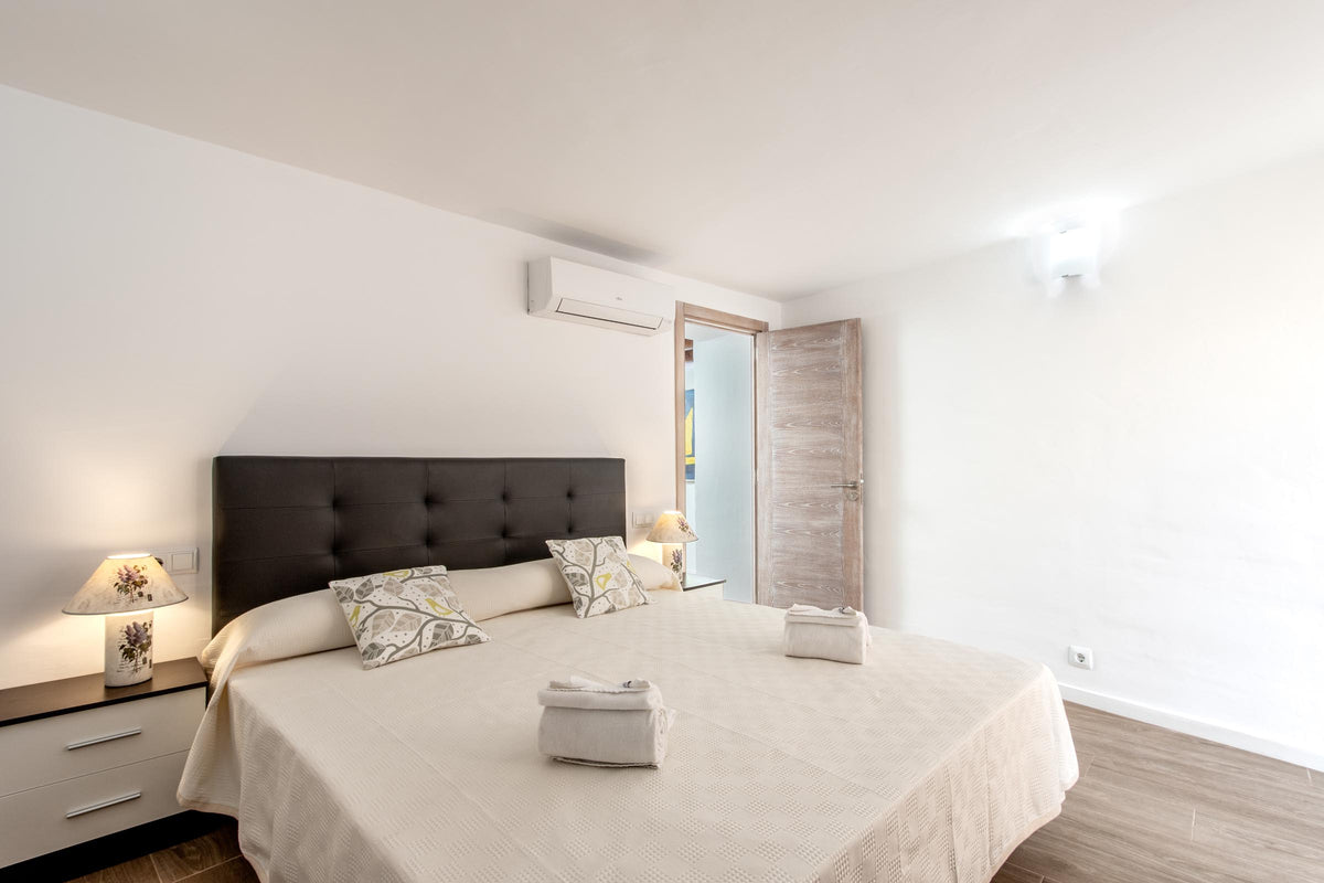 Schlafzimmer der Finca La Perla d’Horta bei Pollença, Mallorca