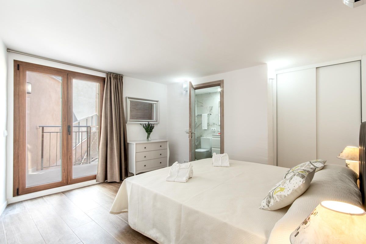 Schlafzimmer der Finca La Perla d’Horta bei Pollença, Mallorca