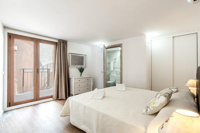 Schlafzimmer der Finca La Perla d’Horta bei Pollença, Mallorca