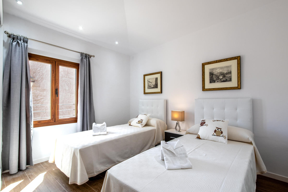 Schlafzimmer der Finca La Perla d’Horta bei Pollença, Mallorca