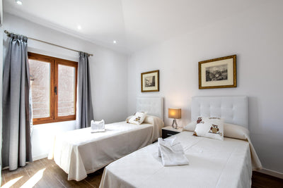 Schlafzimmer der Finca La Perla d’Horta bei Pollença, Mallorca
