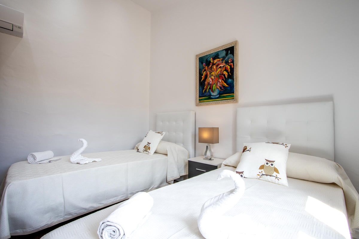 Schlafzimmer der Finca La Perla d’Horta bei Pollença, Mallorca