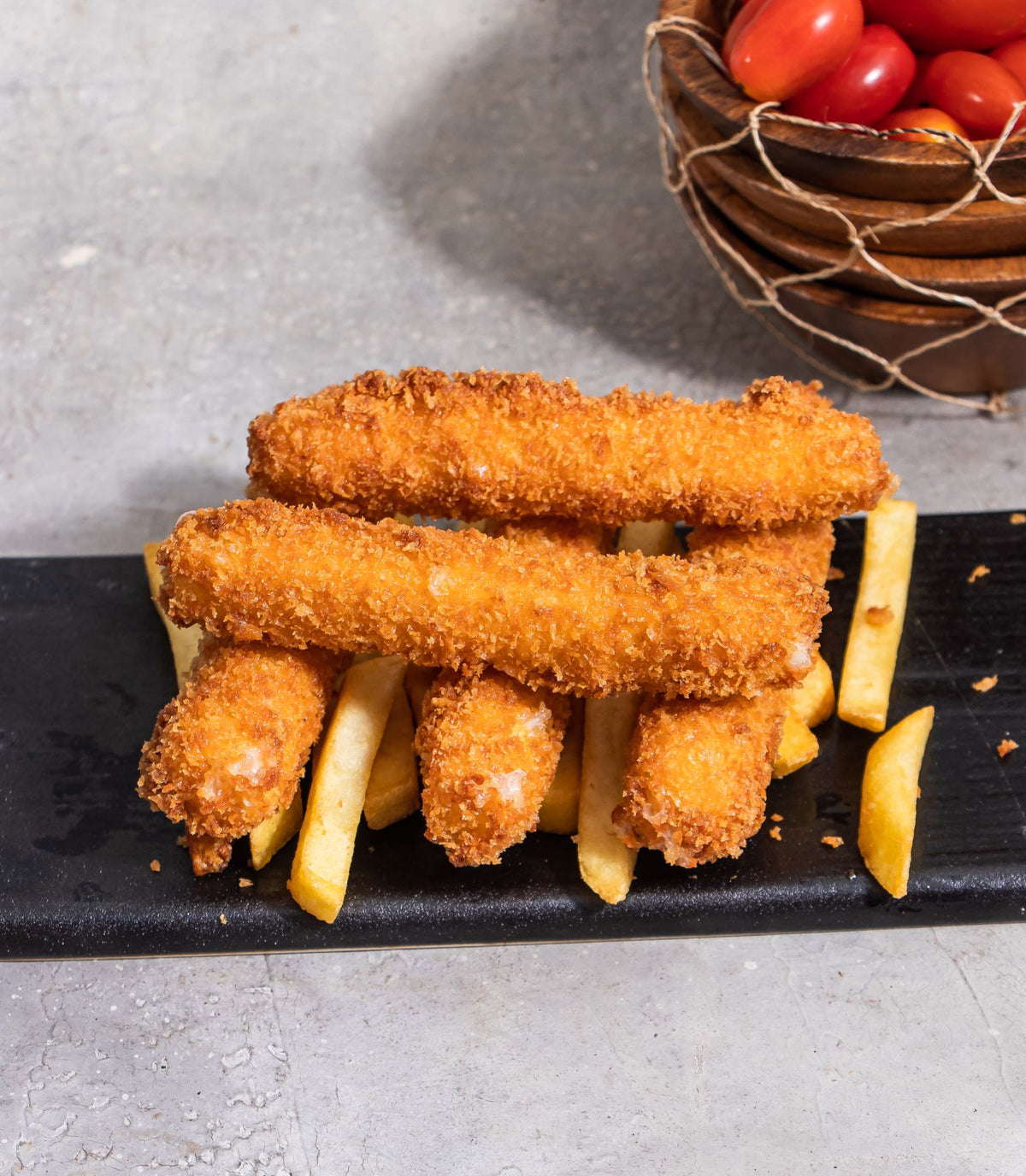 Fischstäbchen mit Pommes