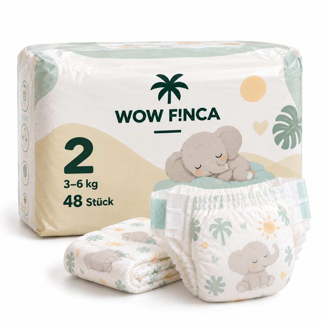 Baby diapers size 2 (3–6 kg) – 48 pieces