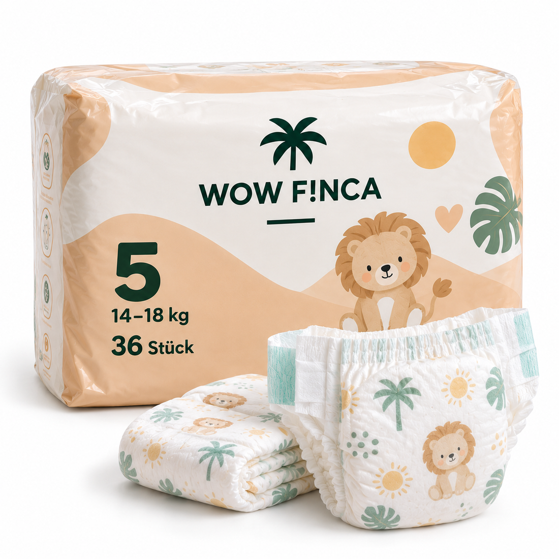 Pañales para bebé talla 5 (14–18 kg) – 36 unidades