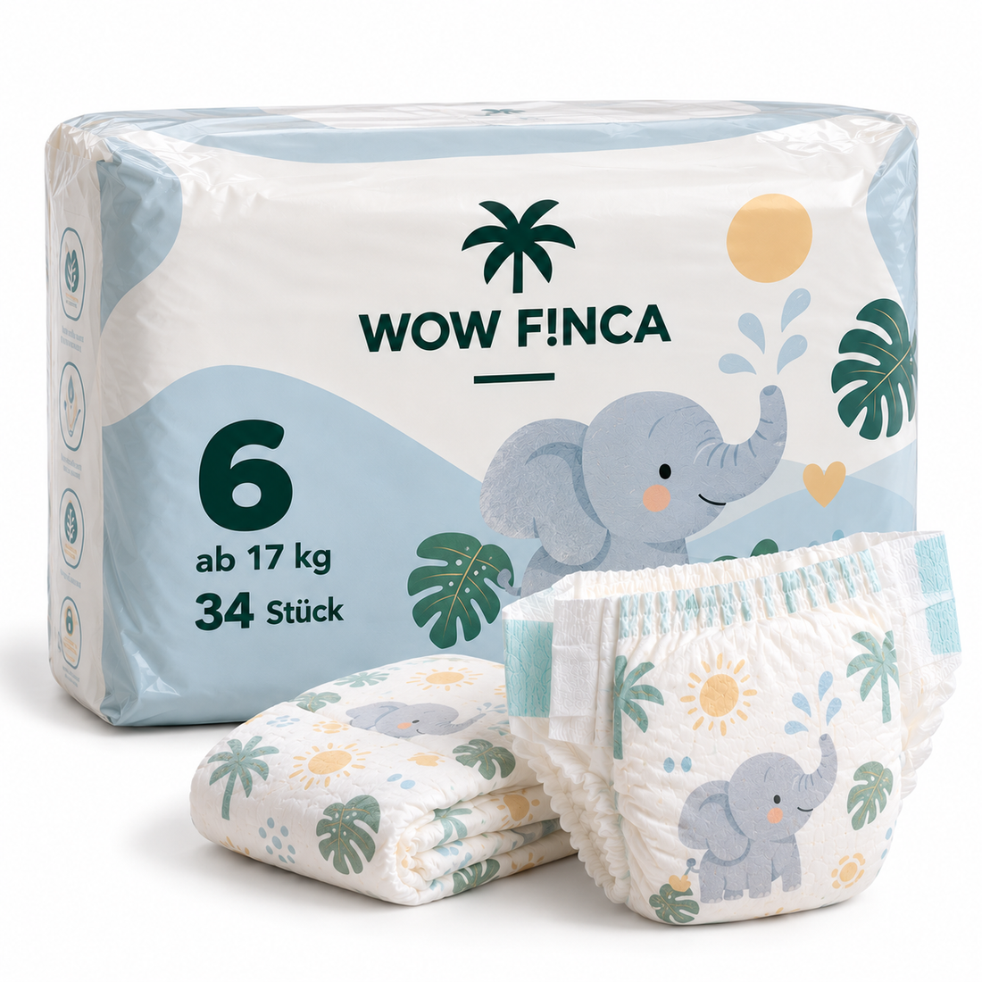 Pañales para bebé talla 6 (a partir de 17 kg) – 34 unidades