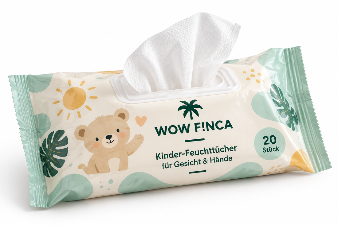 Kinder-Feuchttücher für Gesicht & Hände – 20 Stück