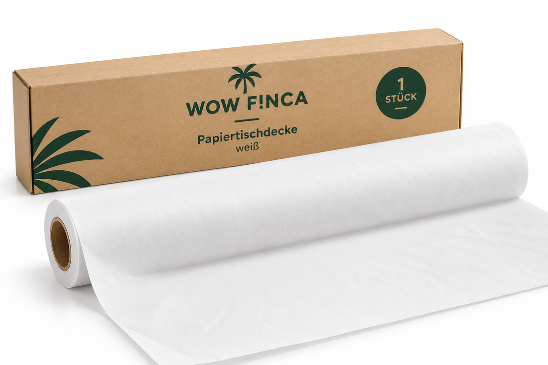 Papiertischdecke weiß – 1 Stück