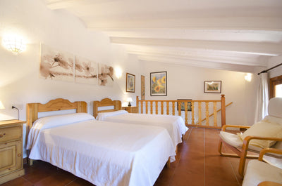 Schlafzimmer der Villa Es Rafal bei Pollença, Mallorca