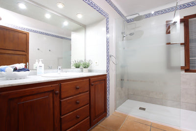 Badezimmer der Villa Es Redoli bei Pollença, Mallorca