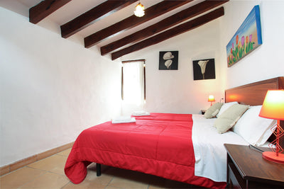 Schlafzimmer der Villa Es Redoli bei Pollença, Mallorca