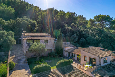 Außenansicht der Villa Horizonte bei Pollença, Mallorca