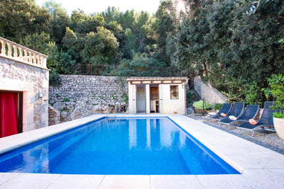 Pool der Villa Horizonte bei Pollença, Mallorca