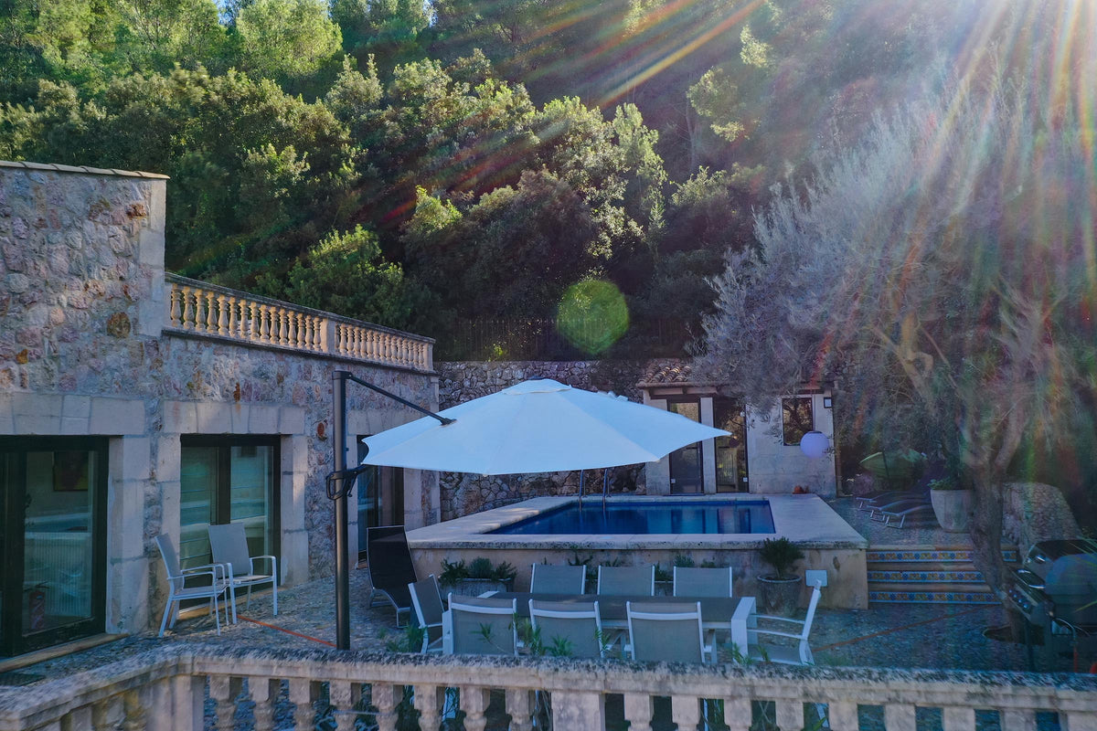Pool der Villa Horizonte bei Pollença, Mallorca