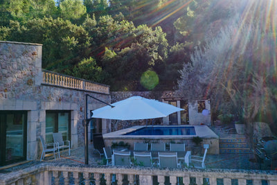 Pool der Villa Horizonte bei Pollença, Mallorca