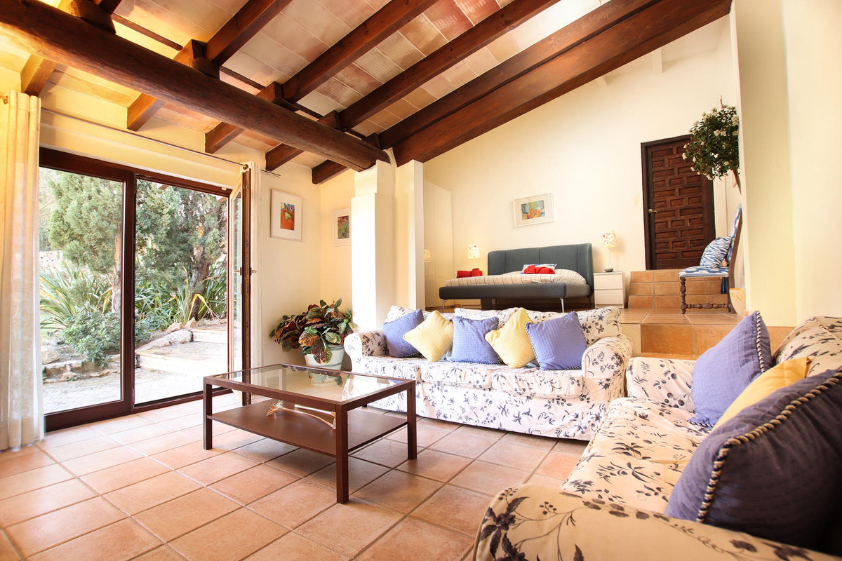 Schlafzimmer der Villa Horizonte bei Pollença, Mallorca