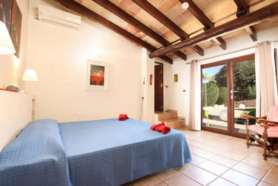 Schlafzimmer der Villa Horizonte bei Pollença, Mallorca