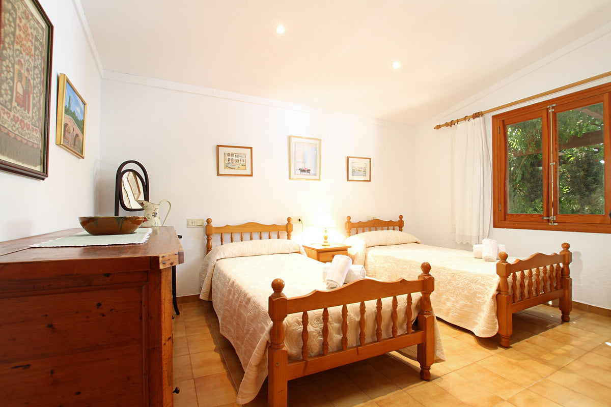 Schlafzimmer der Villa Maravida bei Pollença, Mallorca