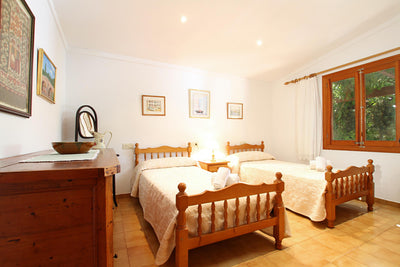Schlafzimmer der Villa Maravida bei Pollença, Mallorca