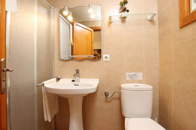Badezimmer der Villa Natura bei Pollença, Mallorca
