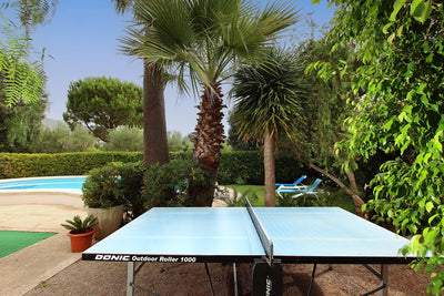 Terrasse der Villa Natura bei Pollença, Mallorca