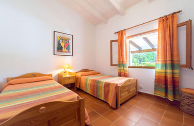 Schlafzimmer der Villa Sa Pleta bei Alcúdia, Mallorca