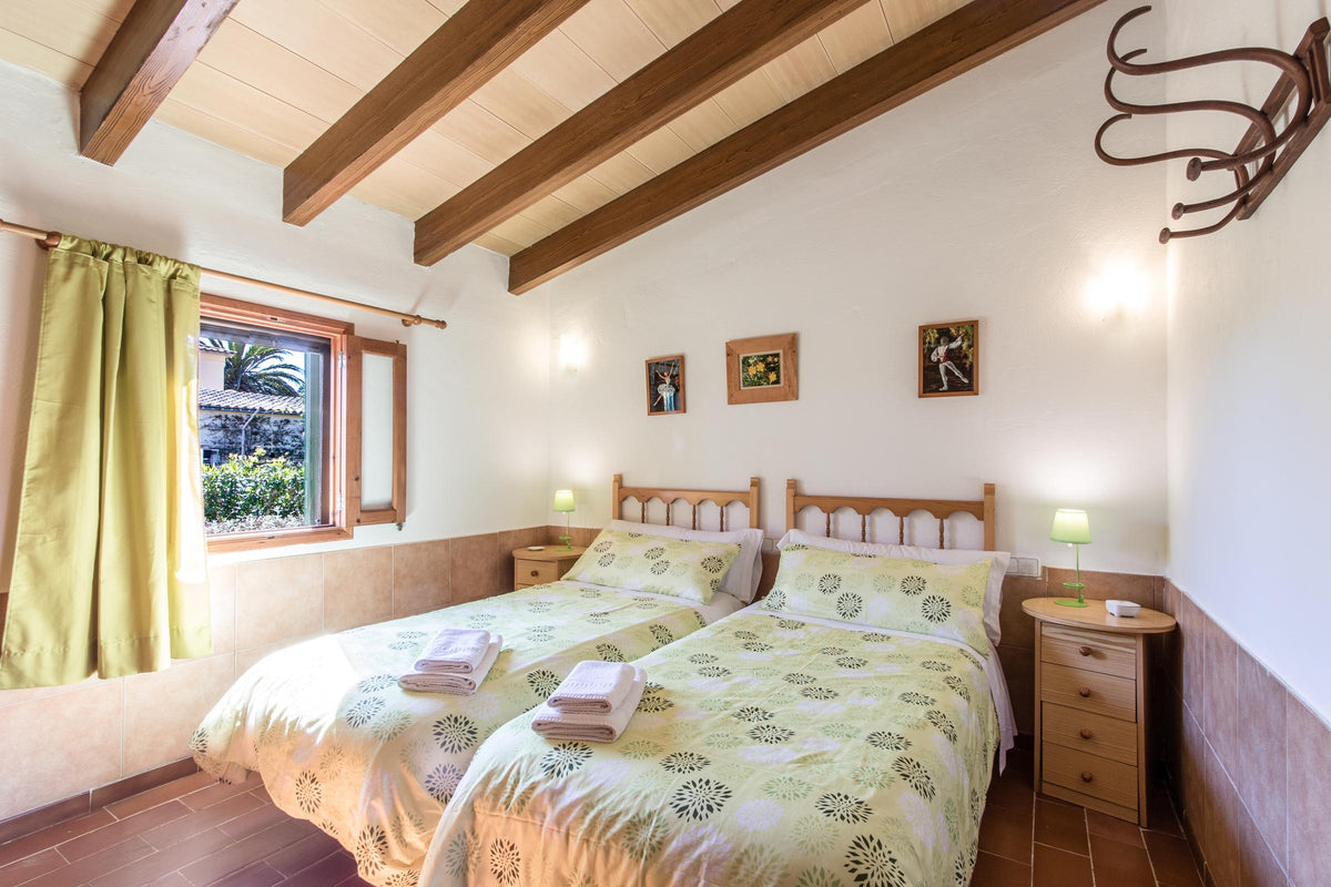Schlafzimmer der Villa Solanda bei Pollença, Mallorca
